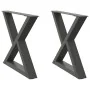 Patas para mesa de centro 2 uds acero antracita 50x(42-43,3) cm de , Patas para mesas - Ref: Foro24-4012706, Precio: 74,54 €,...