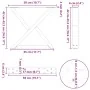 Patas para mesa de centro 2 uds acero antracita 50x(42-43,3) cm de , Patas para mesas - Ref: Foro24-4012706, Precio: 74,54 €,...