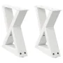 Patas para mesa de centro 2unidades acero blanco 40x(30-31,3)cm de , Patas para mesas - Ref: Foro24-4012681, Precio: 65,97 €,...