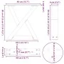 Patas para mesa de centro 2unidades acero blanco 40x(30-31,3)cm de , Patas para mesas - Ref: Foro24-4012681, Precio: 65,97 €,...