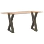 Patas para mesa de comedor 2 uds acero natural 50x(72-73,3) cm de , Patas para mesas - Ref: Foro24-4012719, Precio: 99,39 €, ...
