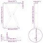 Patas para mesa de comedor 2 uds acero natural 50x(72-73,3) cm de , Patas para mesas - Ref: Foro24-4012719, Precio: 99,39 €, ...