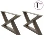 Patas para mesa centro 2 uds acero natural 70x(30-31,3)cm acero de , Patas para mesas - Ref: Foro24-4012695, Precio: 78,64 €,...