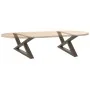 Patas para mesa centro 2 uds acero natural 70x(30-31,3)cm acero de , Patas para mesas - Ref: Foro24-4012695, Precio: 78,64 €,...