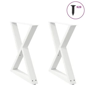 Patas para mesa de comedor 2 uds blanco 70x(72-73,3) cm by , Table legs - Ref: Foro24-4012725, Price: 117,88 €, Discount: %
