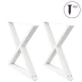Patas para mesa de comedor 2 uds acero blanco 90x(72-73,3) cm de , Patas para mesas - Ref: Foro24-4012733, Precio: 129,77 €, ...