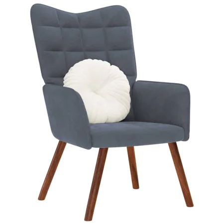 Sillón de relax de terciopelo gris oscuro de , Sillones - Ref: Foro24-4016811, Precio: 112,19 €, Descuento: %