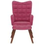 Sillón de relax con reposapiés terciopelo rojo tinto de , Sillones - Ref: Foro24-4016826, Precio: 103,59 €, Descuento: %