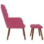Sillón de relax con reposapiés terciopelo rojo tinto de , Sillones - Ref: Foro24-4016826, Precio: 103,59 €, Descuento: %
