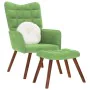 Sillón de relax con reposapiés terciopelo verde claro de , Sillones - Ref: Foro24-4016824, Precio: 134,94 €, Descuento: %