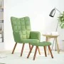 Sillón de relax con reposapiés terciopelo verde claro de , Sillones - Ref: Foro24-4016824, Precio: 134,94 €, Descuento: %