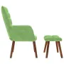 Sillón de relax con reposapiés terciopelo verde claro de , Sillones - Ref: Foro24-4016824, Precio: 134,94 €, Descuento: %