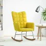 Silla mecedora de terciopelo amarillo de , Mecedoras - Ref: Foro24-4016839, Precio: 92,90 €, Descuento: %