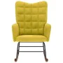 Silla mecedora de terciopelo amarillo de , Mecedoras - Ref: Foro24-4016839, Precio: 92,90 €, Descuento: %