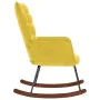 Silla mecedora de terciopelo amarillo de , Mecedoras - Ref: Foro24-4016839, Precio: 92,90 €, Descuento: %