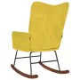 Silla mecedora de terciopelo amarillo de , Mecedoras - Ref: Foro24-4016839, Precio: 92,90 €, Descuento: %