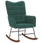 Mecedora con taburete de terciopelo verde oscuro de , Mecedoras - Ref: Foro24-4016845, Precio: 139,17 €, Descuento: %
