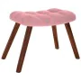 Mecedora con taburete de terciopelo rosa de , Mecedoras - Ref: Foro24-4016847, Precio: 183,75 €, Descuento: %