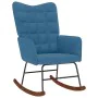 Mecedora con taburete de terciopelo azul de , Mecedoras - Ref: Foro24-4016853, Precio: 140,20 €, Descuento: %