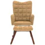 Mecedora con taburete de terciopelo marrón de , Mecedoras - Ref: Foro24-4016851, Precio: 140,20 €, Descuento: %