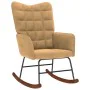 Mecedora con taburete de terciopelo marrón de , Mecedoras - Ref: Foro24-4016851, Precio: 140,20 €, Descuento: %