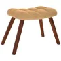 Mecedora con taburete de terciopelo marrón de , Mecedoras - Ref: Foro24-4016851, Precio: 140,20 €, Descuento: %