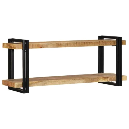 Estante de pared madera maciza de mango 110x33x45 cm de , Almacenamiento para CD y DVD - Ref: Foro24-4017488, Precio: 142,34 ...