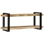 Estante de pared madera maciza de mango 110x33x45 cm de , Almacenamiento para CD y DVD - Ref: Foro24-4017488, Precio: 142,34 ...