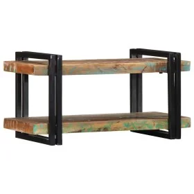 Estante de pared multicolor de madera maciza reciclada de , Almacenamiento para CD y DVD - Ref: Foro24-4017483, Precio: 72,65...
