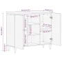 Aparador 90x33x75 cm madera maciza mango de , Aparadores - Ref: Foro24-4017820, Precio: 139,79 €, Descuento: %