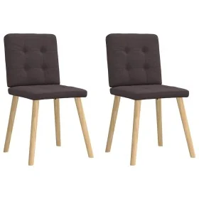 Sillas de comedor 2 unidades tela marrón oscuro von , Essstühle - Ref: Foro24-4101072, Preis: 100,58 €, Rabatt: %