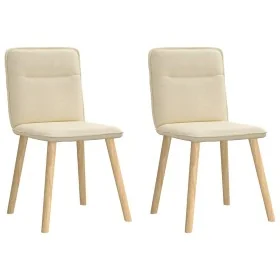 Sillas de comedor 2 unidades tela color crema von , Essstühle - Ref: Foro24-4101227, Preis: 104,31 €, Rabatt: %