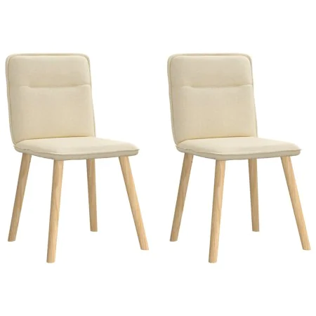 Sillas de comedor 2 unidades tela color crema von , Essstühle - Ref: Foro24-4101227, Preis: 104,31 €, Rabatt: %