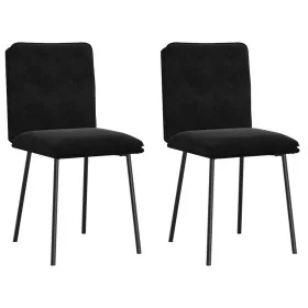 Sillas de comedor 2 unidades terciopelo negro de , Sillas de comedor - Ref: Foro24-4101315, Precio: 88,90 €, Descuento: %