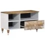 Mueble de TV madera maciza de mango 80x33,5x46 cm de , Almacenamiento para CD y DVD - Ref: Foro24-4018681, Precio: 63,98 €, D...
