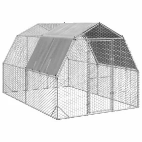 Gallinero con techo 2,5x4x2,25 m acero galvanizado de , Jaulas y habitáculos para animales pequeños - Ref: Foro24-3328526, Pr...