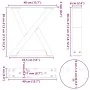 Patas para mesa centro 2 uds acero natural 40x(30-31,3)cm acero de , Patas para mesas - Ref: Foro24-4012683, Precio: 65,97 €,...