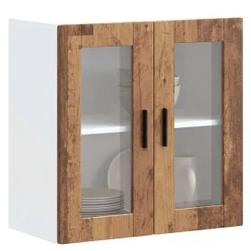 Armario de pared para cocina puerta cristal Porto madera vieja de , Armarios de cocina - Ref: Foro24-854155, Precio: 66,99 €,...