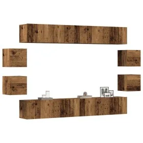 Conjunto de mueble de TV 8 piezas montado la pared madera vieja de , Muebles TV - Ref: Foro24-3328951, Precio: 294,36 €, Desc...
