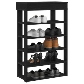 Mueble zapatero de madera de ingeniería negro 60x30x98 cm de , Zapateros y organizadores de calzado - Ref: Foro24-859924, Pre...