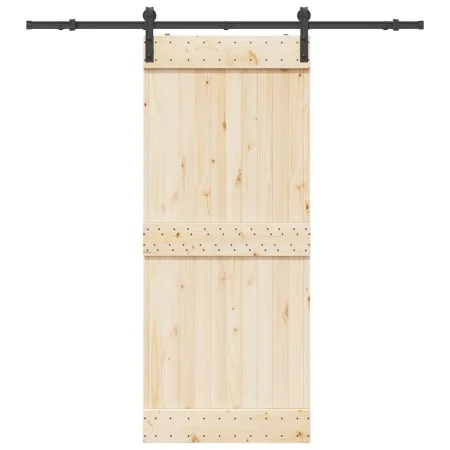 Kit de herrajes para puertas correderas acero negro 200 cm by , Door items - Ref: Foro24-4009749, Price: 52,08 €, Discount: %