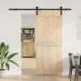 Kit de herrajes para puertas correderas acero negro 200 cm by , Door items - Ref: Foro24-4009749, Price: 52,08 €, Discount: %