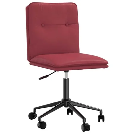 Silla de comedor de cuero sintético rojo tinto de , Sillas de comedor - Ref: Foro24-4101322, Precio: 62,81 €, Descuento: %