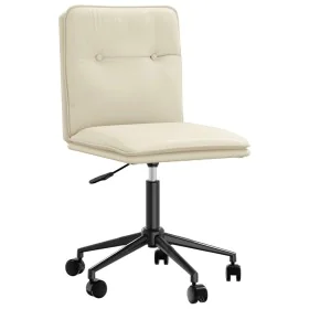 Silla de comedor de cuero sintético color crema de , Sillas de comedor - Ref: Foro24-4101320, Precio: 62,81 €, Descuento: %