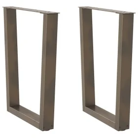 Patas para mesa de comedor en forma de V 2 uds acero natural by , Table legs - Ref: Foro24-4012643, Price: 88,37 €, Discount: %