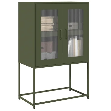 Aparador de acero verde oliva 68x39x107 cm de , Aparadores - Ref: Foro24-853378, Precio: 96,27 €, Descuento: %