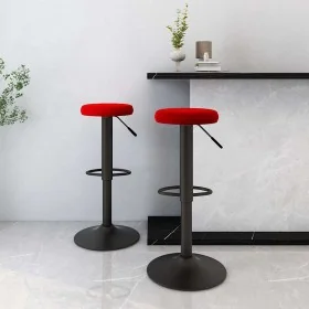 Taburetes de cocina 2 unidades terciopelo rojo tinto de , Taburetes de cocina - Ref: Foro24-333149, Precio: 101,47 €, Descuen...