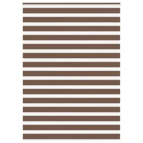 Estor cebra marrón 165x200 cm tejido ancho 160,9 cm poliéster de , Persianas y estores - Ref: Foro24-4014378, Precio: 39,87 €...