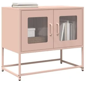 Mueble para TV acero laminado en frío rosa 68x39x60,5 cm de , Muebles TV - Ref: Foro24-853333, Precio: 72,45 €, Descuento: %