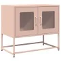 Mueble para TV acero laminado en frío rosa 68x39x60,5 cm de , Muebles TV - Ref: Foro24-853333, Precio: 72,45 €, Descuento: %